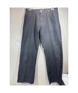 Point Zero Men&#39;s Gray Plaid Straight Leg Jeans Flat Front Cotton Size 36x30 - $558.84 MXN