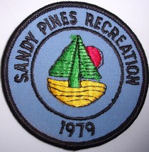 Vintage Sandy Pines Recreation Embroidered Emblem Sew-On Patch 1979 - £7.46 GBP