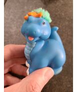 VTG Retro 2006 Fisher Price Little People Blue Dinosaur With Fuzzy Hair ... - $11.11