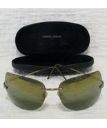 Womens Vintage Giorgio Armani Rimless Sunglasses Gold with Gray Lenses 1... - $3,493.50 MXN