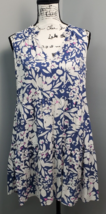 Gap Shift Dress Women&#39;s Medium Multi Floral Pleated Sleeveless V Neck Pullover - $23.05