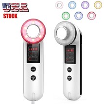 7 Colors LED Light Therapy 3mhz Ultrasonic Facial Cleanser Anti Aging So... - $19.79