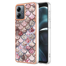 For Motorola Moto G14 Electroplating IMD TPU Phone Case(Pink Scales) - $4.99