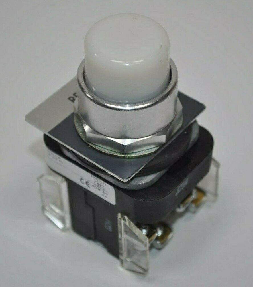 Allen Bradley 800T-QBH24WA2 White 24V Illuminated Push Button w/ Contact... - $37.27