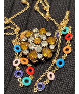 &quot;Krazy Kaleido Kollab&quot; Brilliance cut necklace.C.2024. - $342.71 MXN