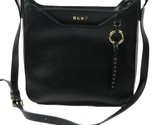 DKNY Women Leather Lola Medium Messenger Bag Black - £70.60 GBP
