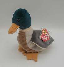 Ty Beanie Baby Jake The Mallard Drake Duck, 1997 1998  P.V.C. Pellets 14 Errors - £191.84 GBP