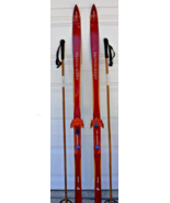 1970s Trysil-Knut Vintage Cross Country Skis Vintage 157 CM Long + Bambo... - $2,738.71 MXN