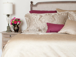 St. Geneve Ardere Gold King Coverlet + Euro Shams Set, 3 Piece - £762.50 GBP