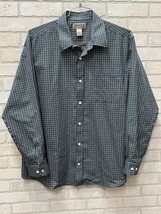 Duluth Trading Co Button Down Shirt ￼Long Sleeve Mens Green XL Graft Che... - £19.35 GBP