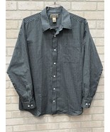 Duluth Trading Co Button Down Shirt ￼Long Sleeve Mens Green XL Graft Che... - $24.70