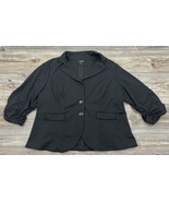 Torrid Blazer Coat Womens Plus Size 3 Black Business Career 2 Button 3/4... - £13.23 GBP