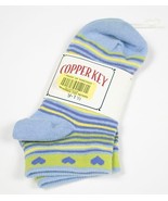 COPPER KEY NWT GIRLS SOCKS SHOE SIZE 9-1 1/2 SOCK SIZE 7-8 1/2 HEARTS ST... - $3.95