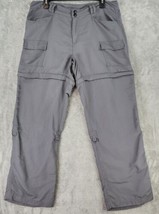 Magellan Pants Womens 12 Gray Fishing Sportswear Cargo Pocket Roll Cuffs - £20.23 GBP