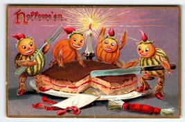 Vintage Halloween Postcard Tucks Original #150 Goblin Gord Monsters Slicing Cake - $52.25