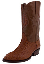 Mens Cowboy Wear Boot Cognac Real Crocodile Hornback Skin Leather Size 6, 6.5, 8 - $199.99