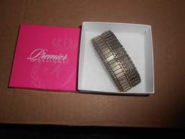 Premier Designs (new) Bracelet COMFY COZY (7&quot;stretch) Antique Matte Brass Plated - £40.68 GBP