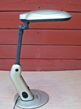 Lights of America Sun Light Desk Lamp Adjustable Model 1127 Silvertone - £23.25 GBP