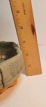 Longaberger Small Basket with Sage Green Cloth & Plastic Liner Hexagon Shaped image 6
