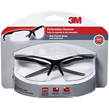 3M Performance Eyewear, Multi-Purpose Design, Black Frame, Clear Lens, 1/Pack - £22.16 GBP