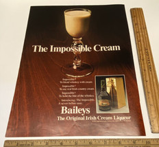 Vintage Print Ad Baileys Irish Cream Liqueur Whiskey 1970s Ephemera 13&quot; ... - $14.69