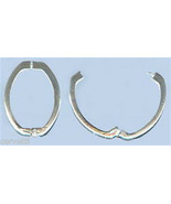 Necklace Shorteners (2) 26mm x 20mm Silver Tone Hinged - £1.74 GBP
