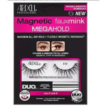 Ardell Magnetic Faux Mink Mega Hold 818 Eyelashes with DUO Adhesive Eyel... - $4.93