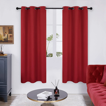 True Red Blackout Curtains for Kids Room, Room Darkening Curtain Thermal... - £24.09 GBP