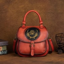 MOTAORA Fashion Women's hide Backpack Vintage 4 Color  Bag Female Retro Travle L - $170.85