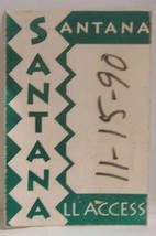 CARLOS SANTANA - VINTAGE ORIGINAL 1990 CLOTH CONCERT TOUR BACKSTAGE PASS - $13.72 CAD