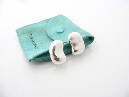 Tiffany &amp; Co Peretti Bean Earrings Clip On Gift Pouch Love Vintage Rare - £201.30 GBP