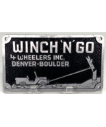 WINCH &#39;N&#39; GO - 4 Wheelers Inc. Denver Boulder Aluminum Ad Sign - 3D - 5x9&quot; - $70.13 CAD