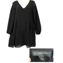 Black Sheer Bow-Back Shift Dress SMALL Inc International Concepts Womens... - £12.08 GBP