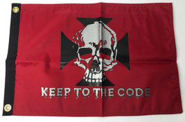 KEEP To The CODE 12&quot; x 18&quot; Flappin Flags Flag Banner Double Sided Print ... - £11.31 GBP