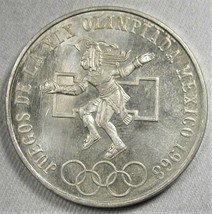 1968 T-I  25 Pesos Mexico Olympic Coin AG323 - £21.53 GBP
