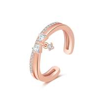 Bow Knot Ring 18ct Rose Gold Ring - £45.06 GBP