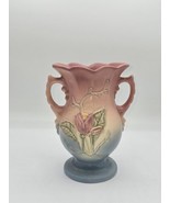 Hull Art Pottery Pastel Vase Art Deco Wild Flowers Doubled Handle 1940s - $593.79 MXN