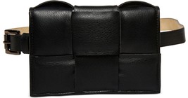 Steve Madden Women&#39;s Oversized Woven Belt Bag Black - £23.96 GBP