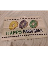 AVOIN colorlife Happy Mardi Gras Donut 20&quot; x 12&quot; (Pack of 1), White  - $2.99