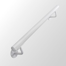 Purife 2 FT Heavy Duty White Metal Stairs Railing Grab Bars for Seniors - $22.80
