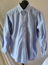 Brooks Brothers Regent Blue &amp; White Plaid Button Down Shirt Mens Size 16... - $19.79