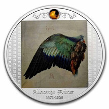 17.50g Silver Coin 2021 Cameroon Albrecht Durer: Wing Of A European Roller - £94.00 GBP