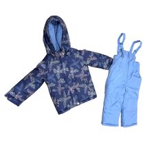 Osh Kosh BGosh Girls Winter Jacket Snow Bib Set Blue Floral Pattern Snow... - $3,661.96 MXN