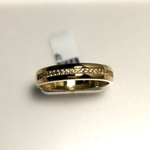Women&#39;s Italian Eternity Ring 14k Yellow Gold Prong Cubic Zirconia Width 3.9 mm - £244.30 GBP