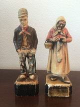 Antique pottery / ceramic pair of farmers . Marked - £99.68 GBP
