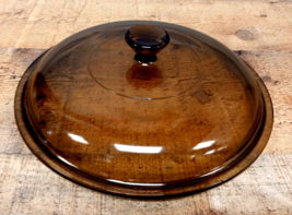 Vintage - Corning Ware Vision France Amber Pyrex Glass Lid - 20 cm (7.87&#39;&#39;) - $19.99