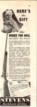 1937 STEVENS BUCKHORN .22 RIFLES ad ~ FRANK BUCK Here&#39;s The Gift That Ri... - £35.01 GBP