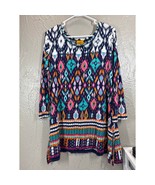 RUBY RD Knit Top 1/2 Sleeve Round Neck Handkerchief Hem Blue Pink Paisle... - €17,27 EUR RUBY RD Knit Top 1/2 Sleeve Round Neck Handkerchief Hem Blue Pink Paisle... - €17,27 EUR