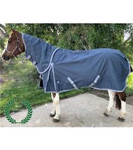 Jacks 4294-76 76 in. Boreas Ink Blue Turnout Blanket 1200 Denier with 26... - $159.94