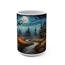 Halloween Haunted House Coffee Mug, Creepy 15oz - $9.49